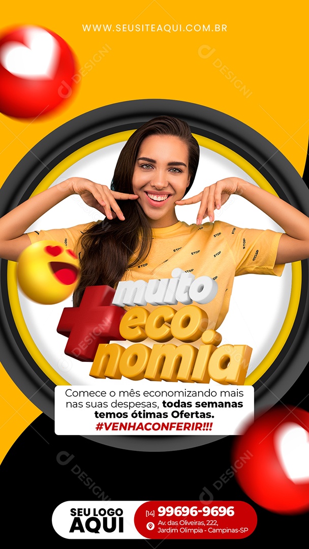 Muito Economia Ótimas Ofertas Social Media PSD Editável