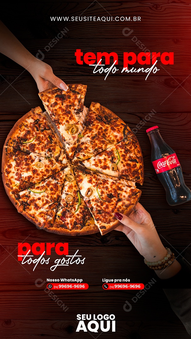 Story Tem Para Todo Mundo Pizzaria Social Media PSD Editável