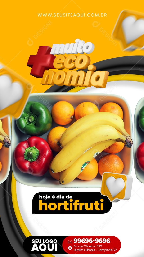 Social Media Story Hoje é Dia De Horti Fruti PSD Editável