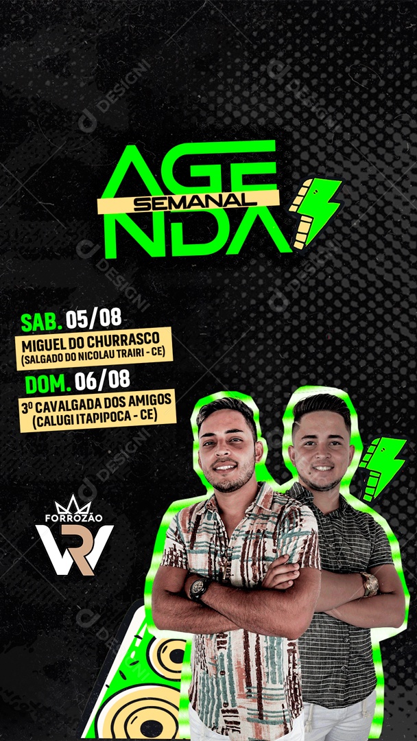 Story Agenda Semanal Flyer Social Media PSD