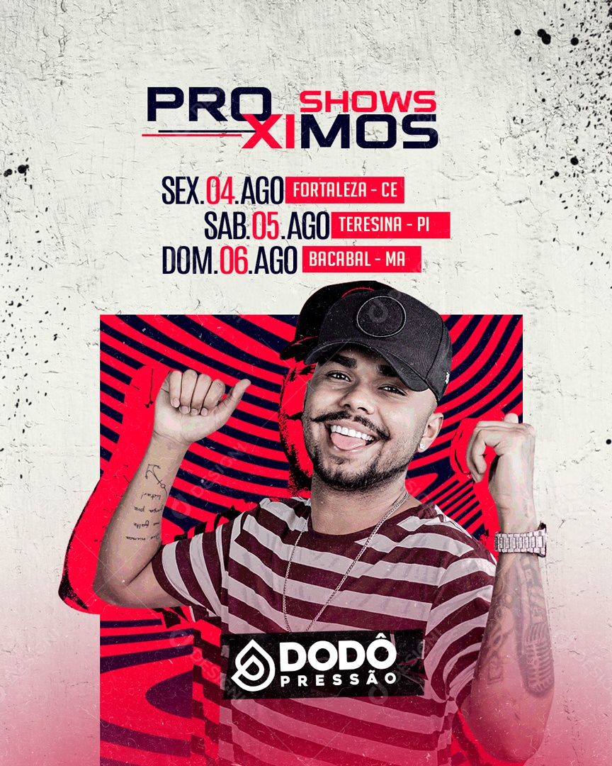 Flyer Próximos Shows Social Media PSD Editável