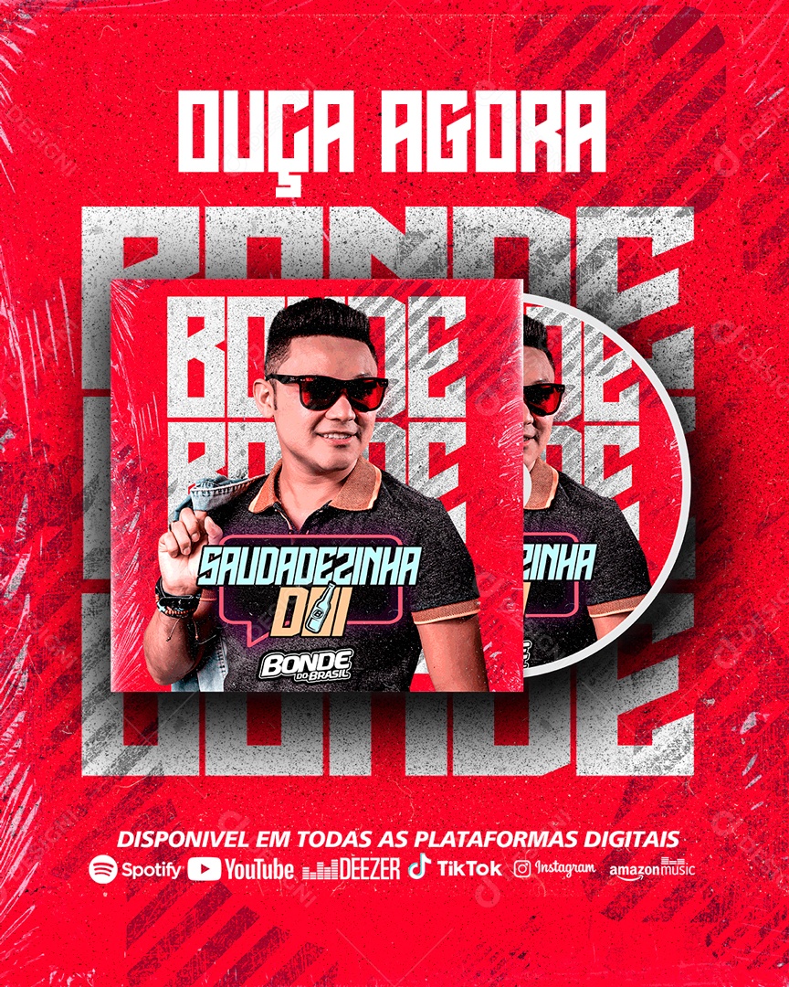 Flyer Ouça Agora Social Media PSD Editável