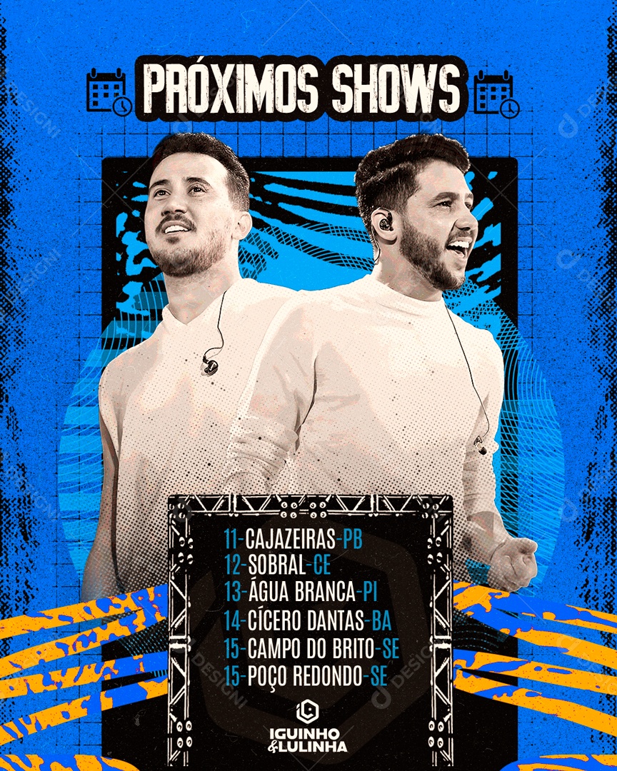 Flyer Próximos Shows Social Media PSD Editável