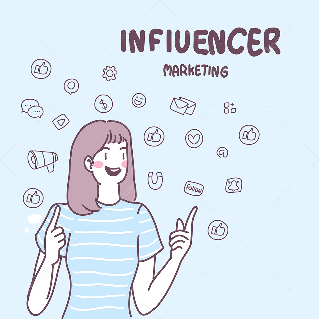 Mulher Influenciadora Vetor EPS