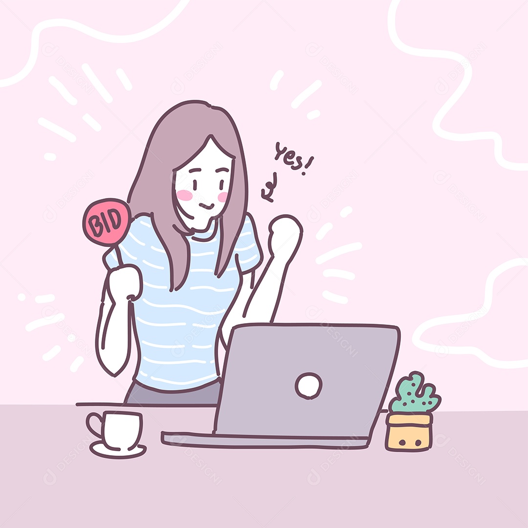 Personagens Usando Notebook Vetor EPS