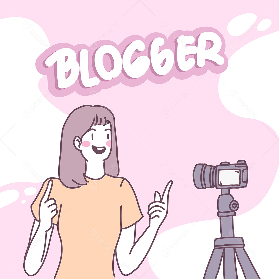 Blogueiras Ilustração Vetor EPS