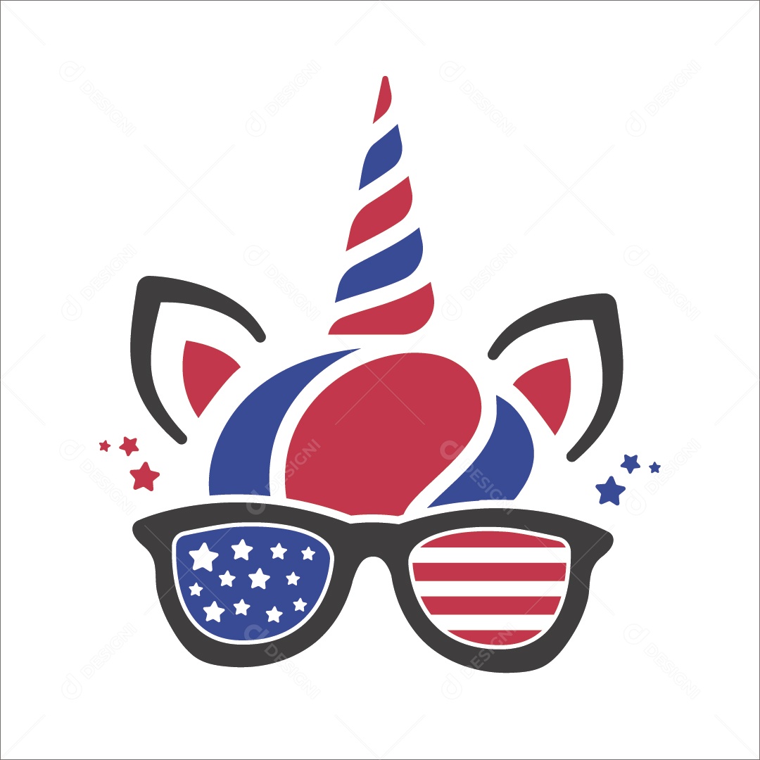 Desenho Ilustrativo do Dia da Independência dos Estados Unidos Vetor EPS