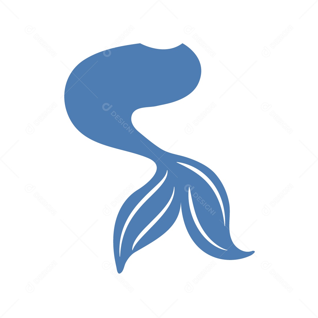 Calda de Sereia Desenho Ilustração Vetor EPS