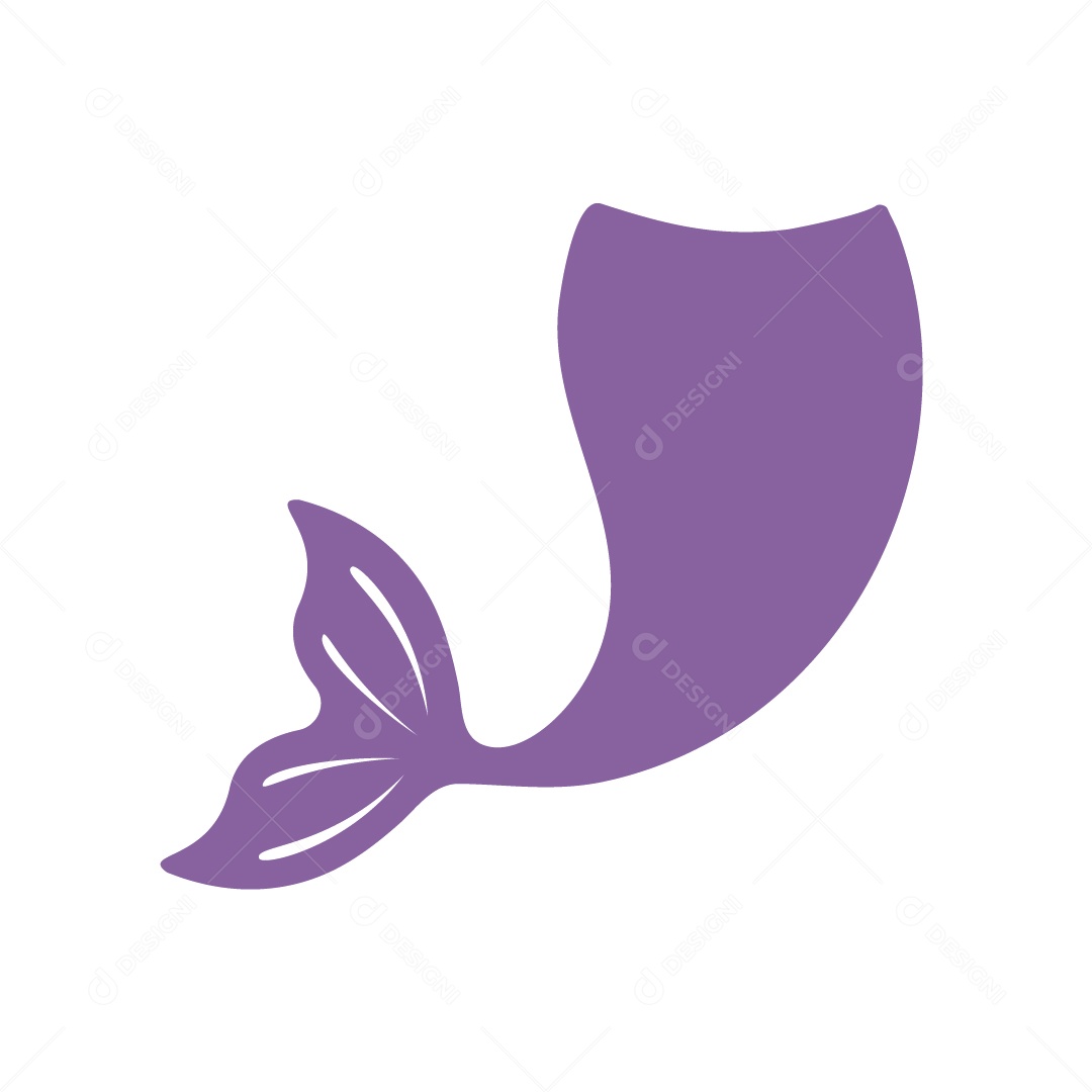 Calda de Sereia Desenho Ilustração Vetor EPS