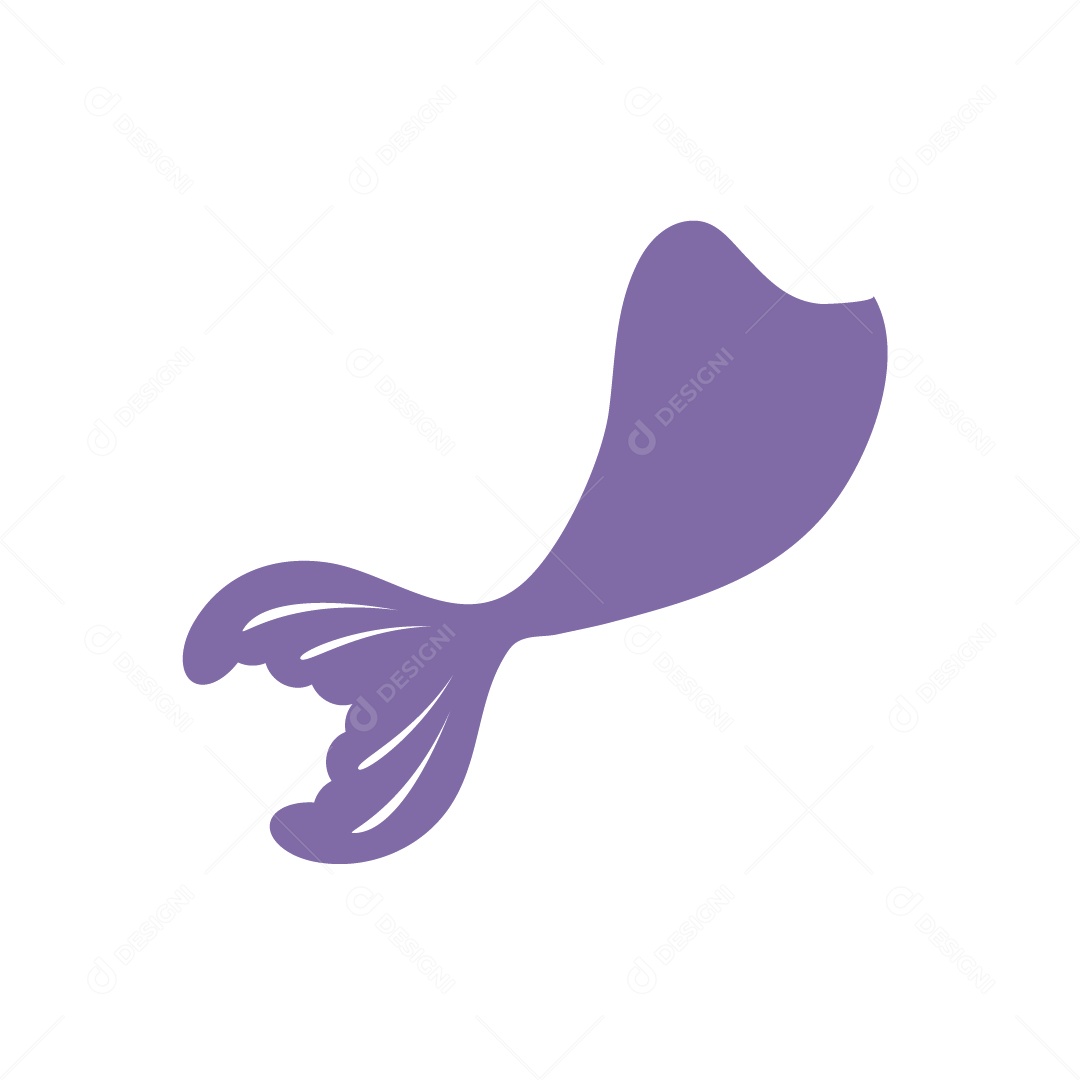 Calda de Sereia Desenho Ilustração Vetor EPS