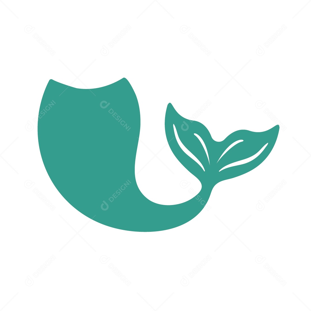 Calda de Sereia Desenho Ilustração Vetor EPS