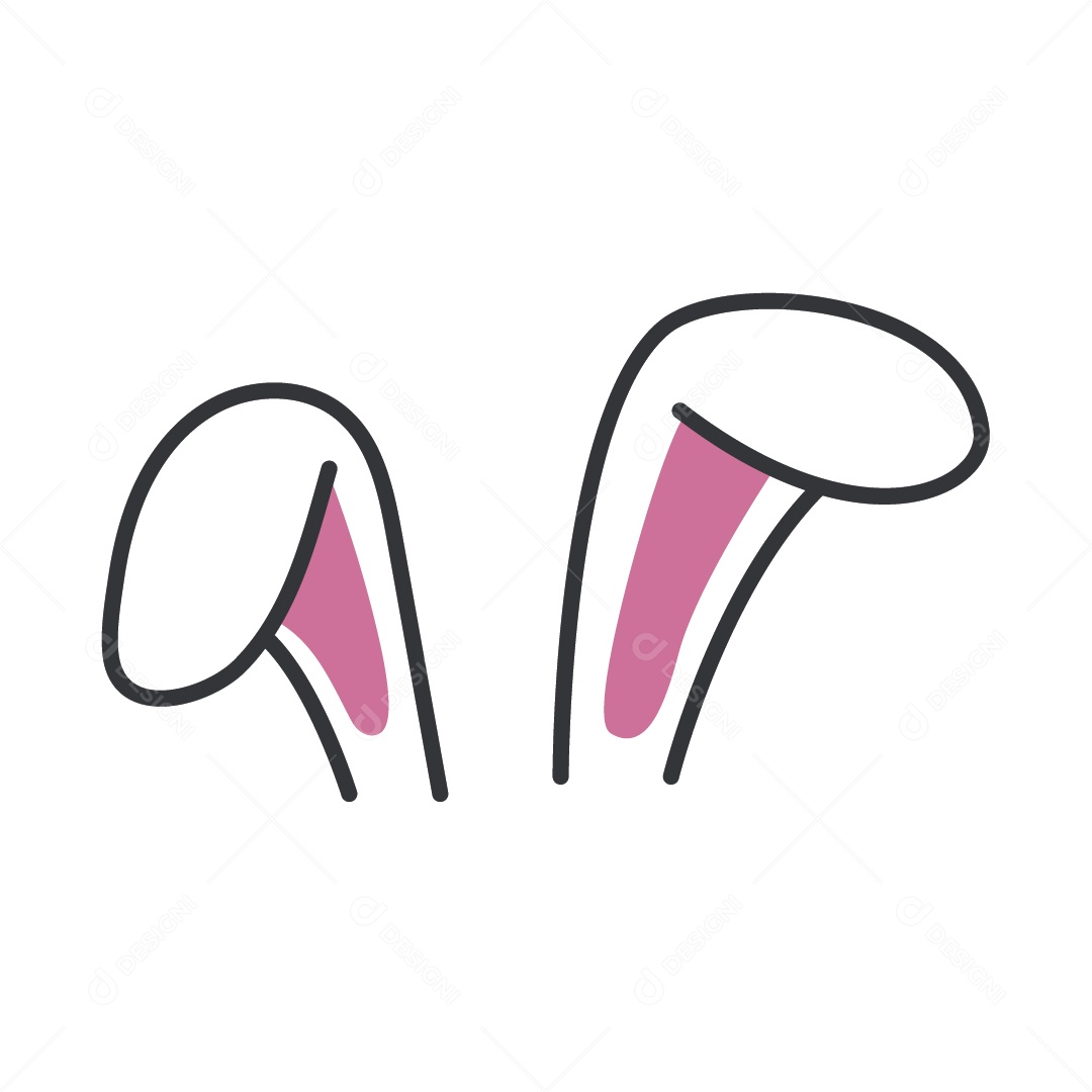 Ilustração de Orelhas de Coelhos Vetor EPS