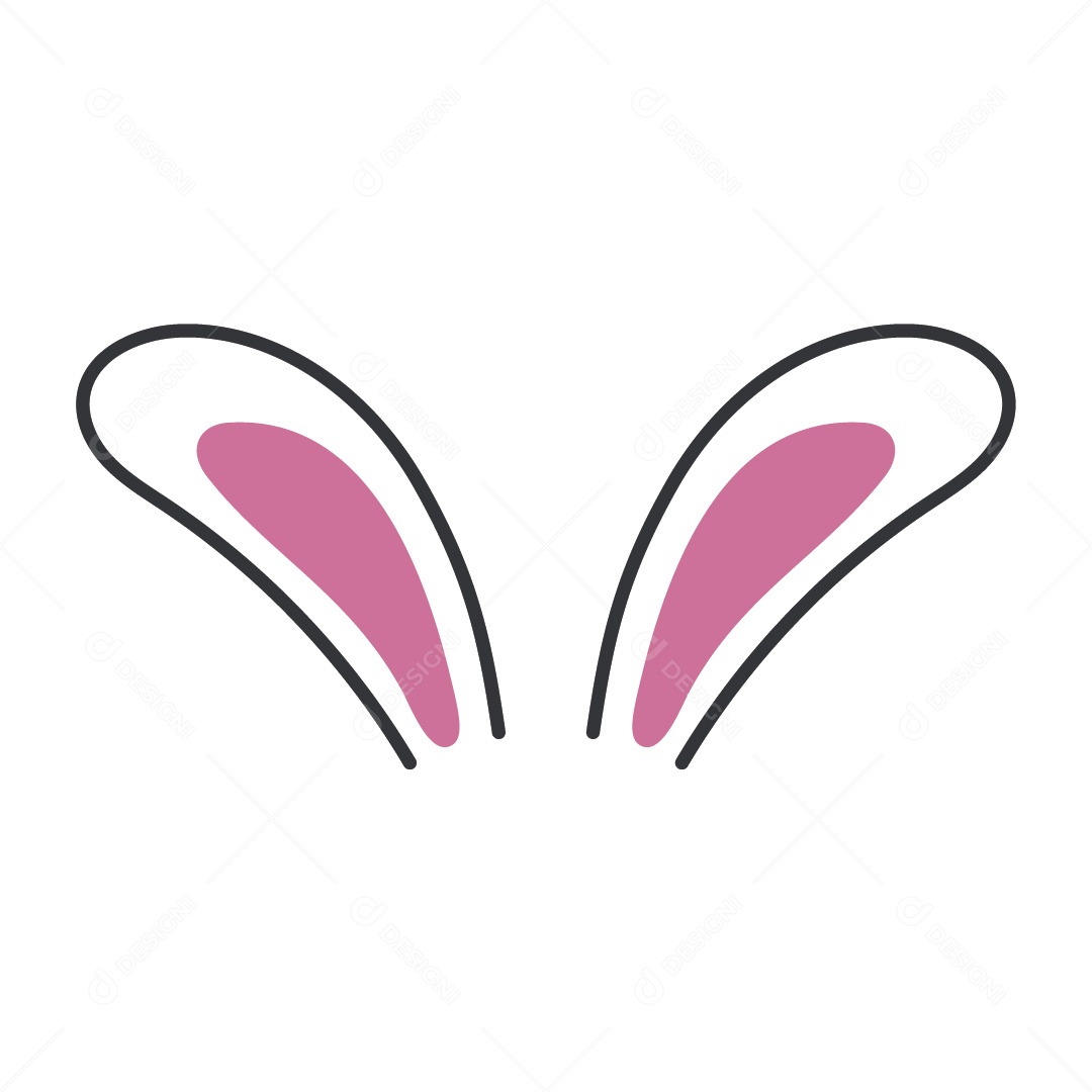 Ilustração de Orelhas de Coelhos Vetor EPS