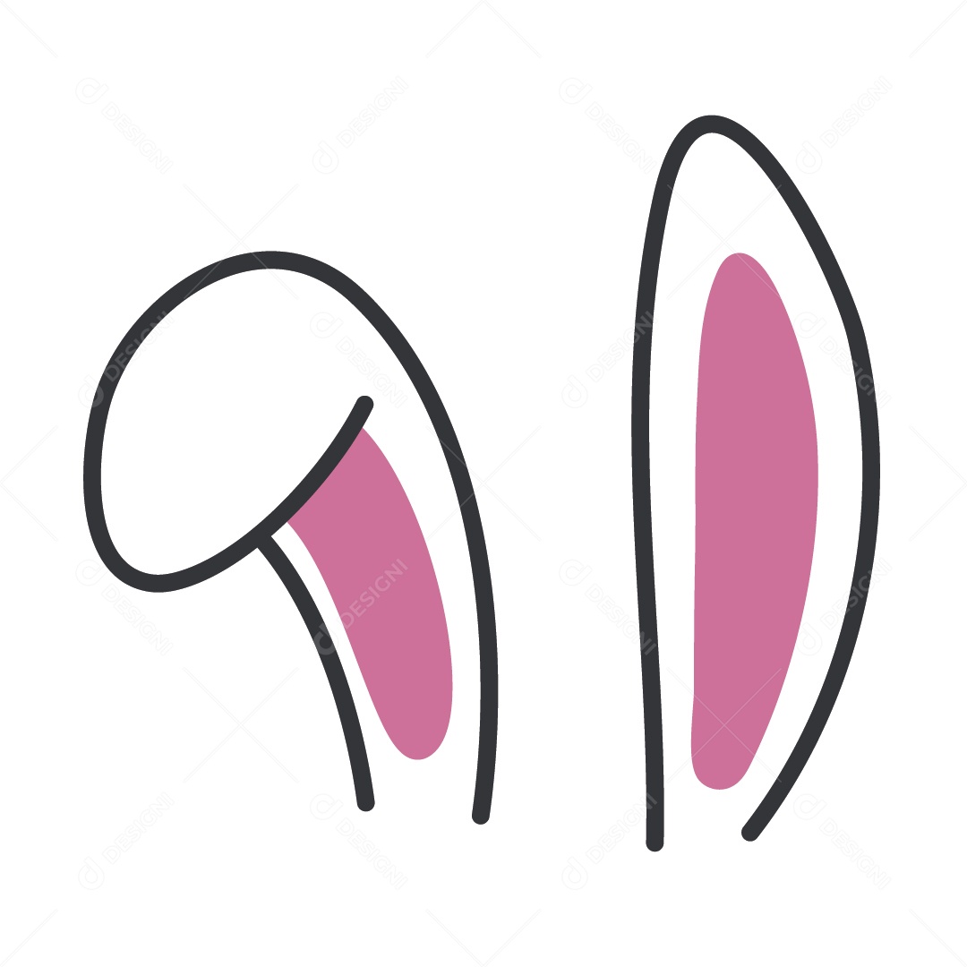 Orelha de Coelhos Ilustração Vetor EPS