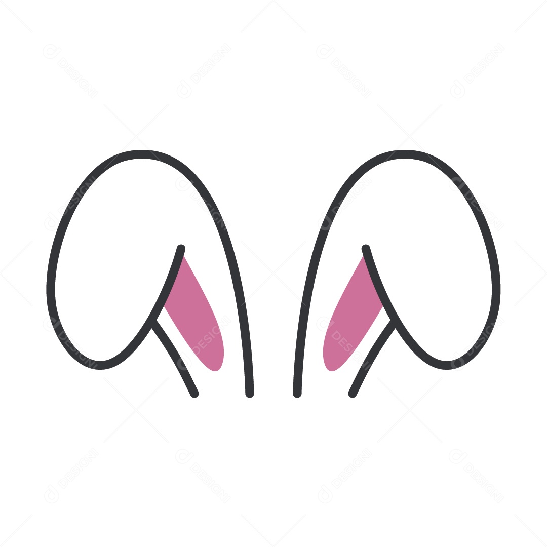 Orelha de Coelhos Ilustração Vetor EPS