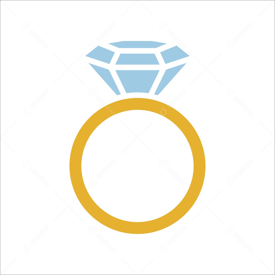 Anel de Diamante Ilustrações Vetor EPS