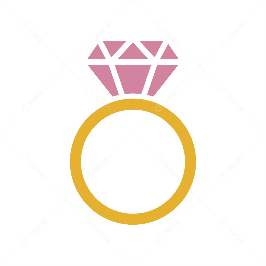 Anel de Diamante Ilustrações Vetor EPS