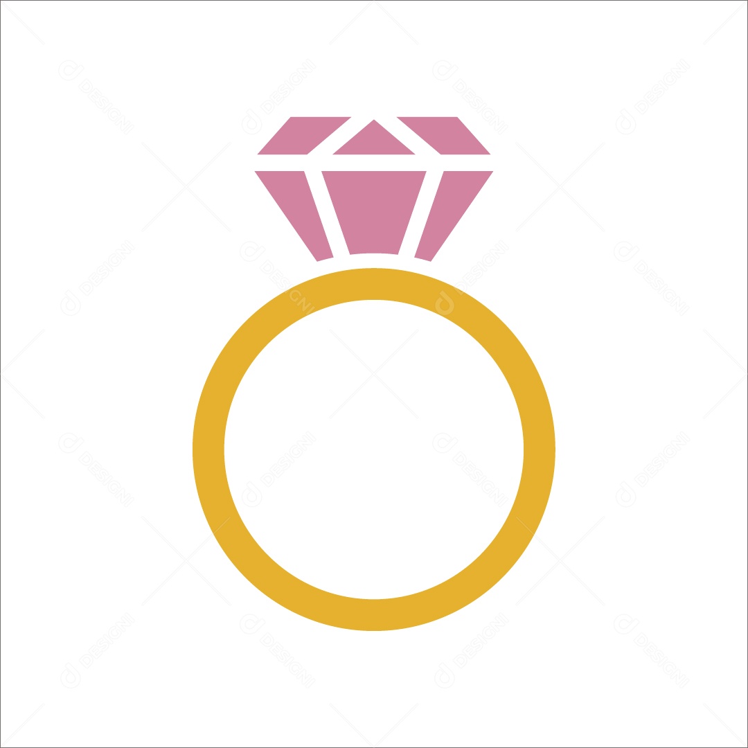 Anel de Diamante Ilustrações Vetor EPS