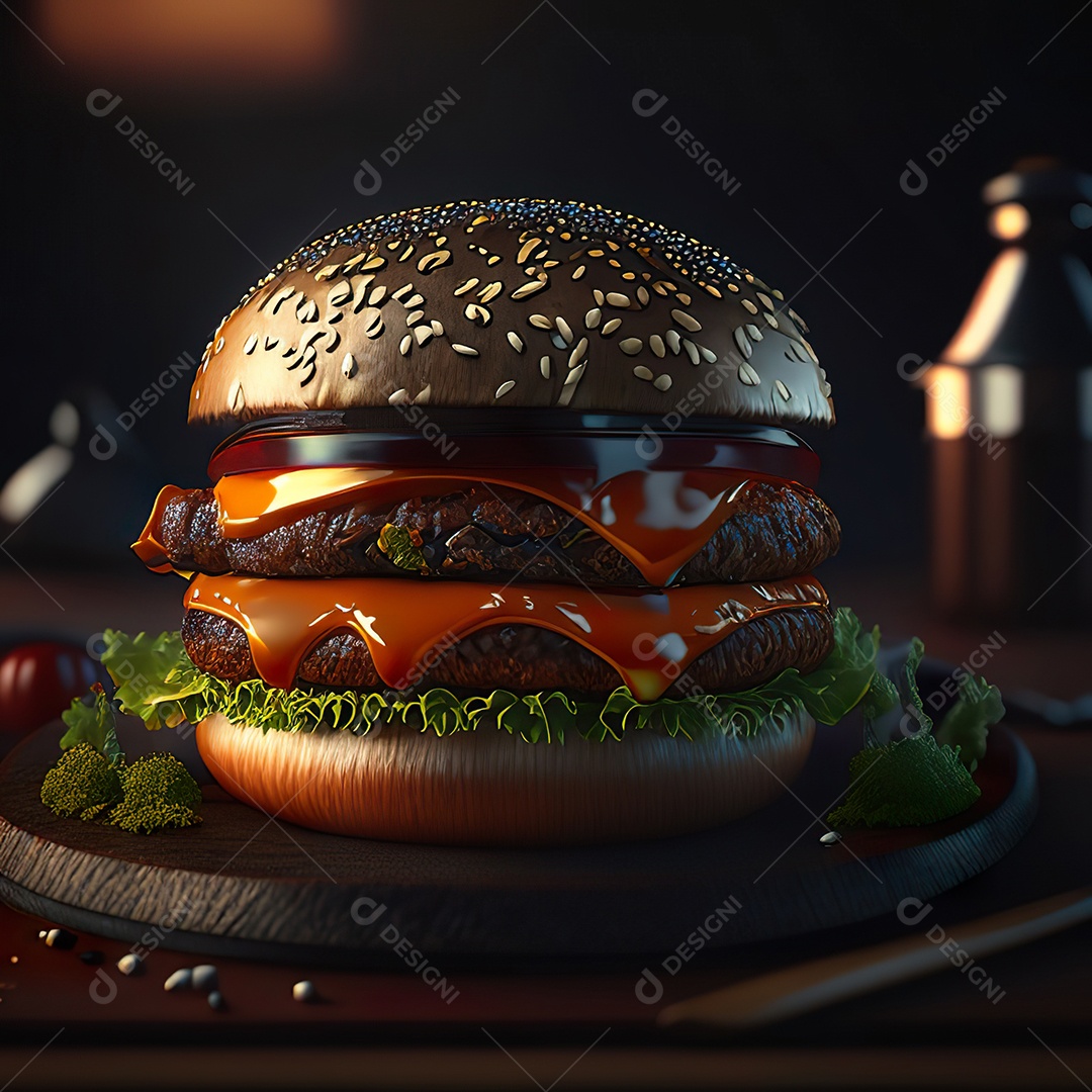 Imagem realista de hambúrguer