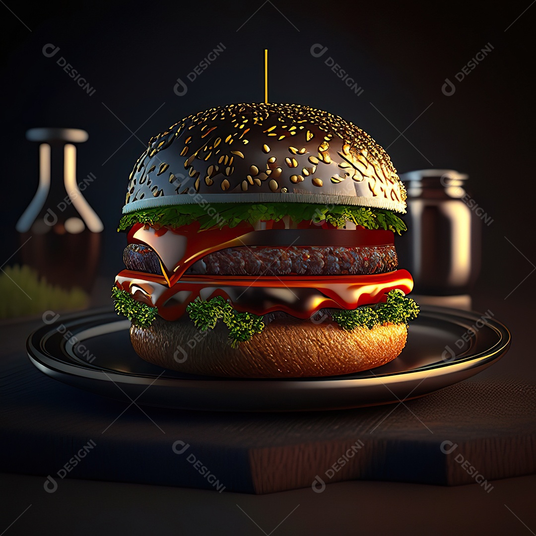 Imagem realista de hambúrguer