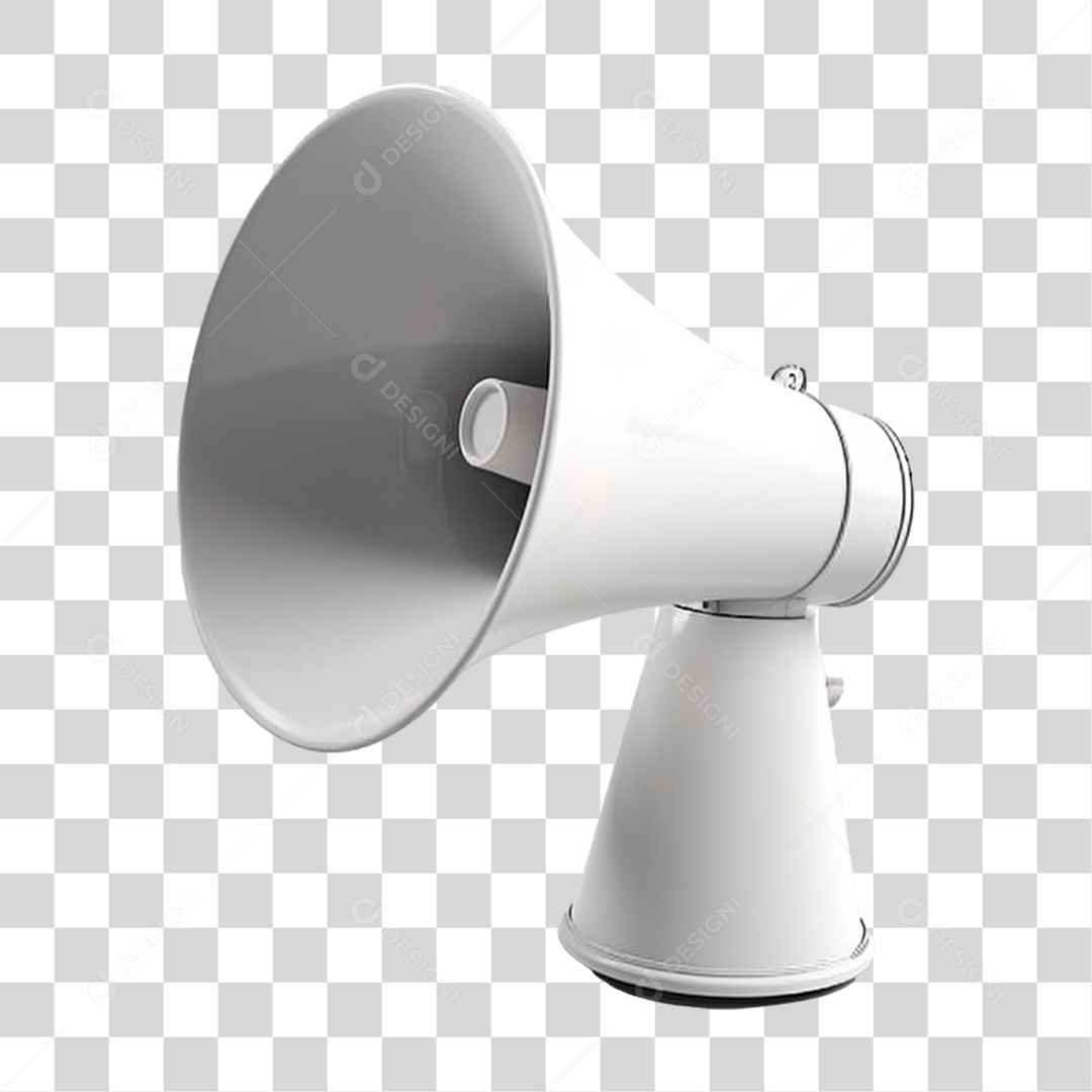 Megafone Branco PNG Transparente