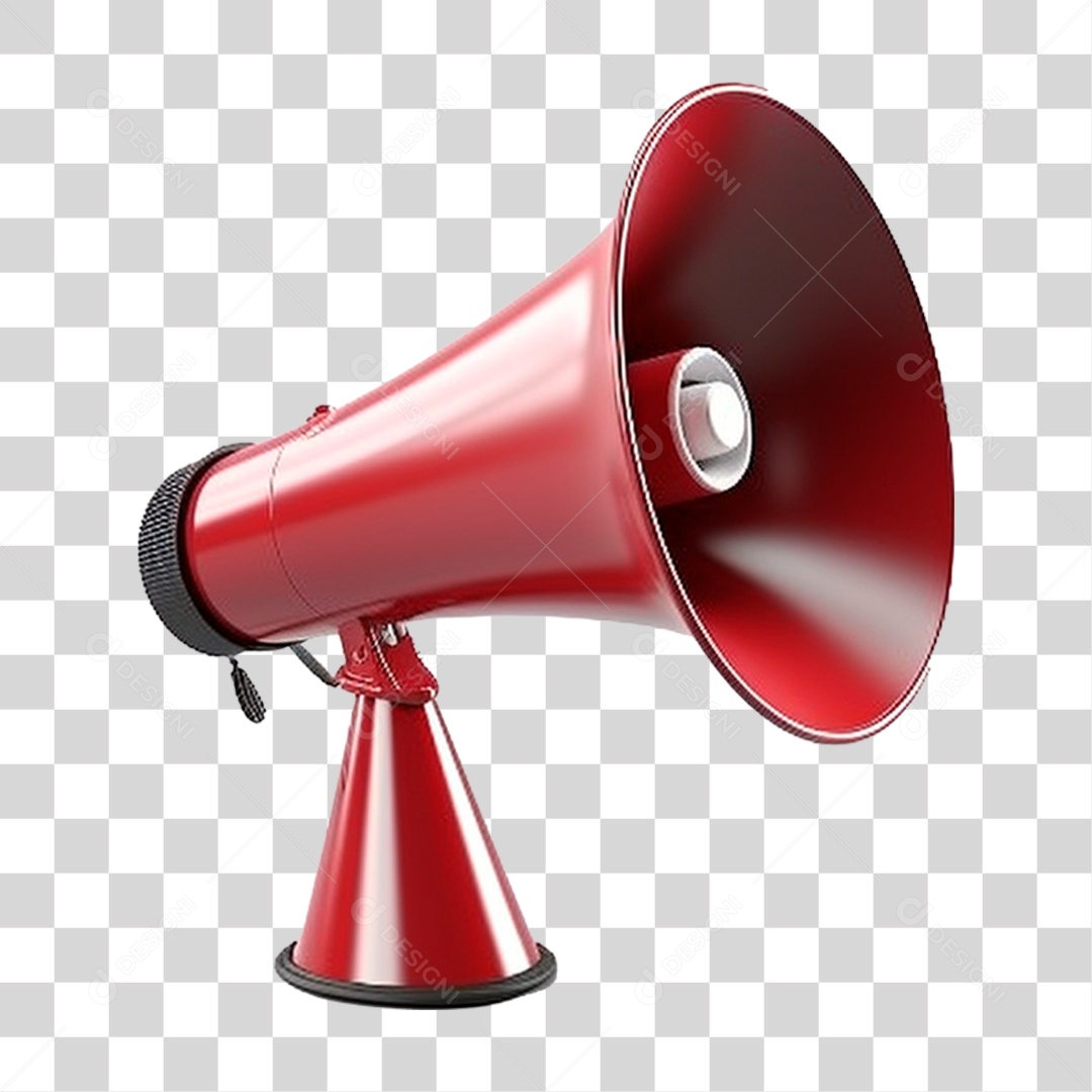 Megafone Vermelho PNG Transparente