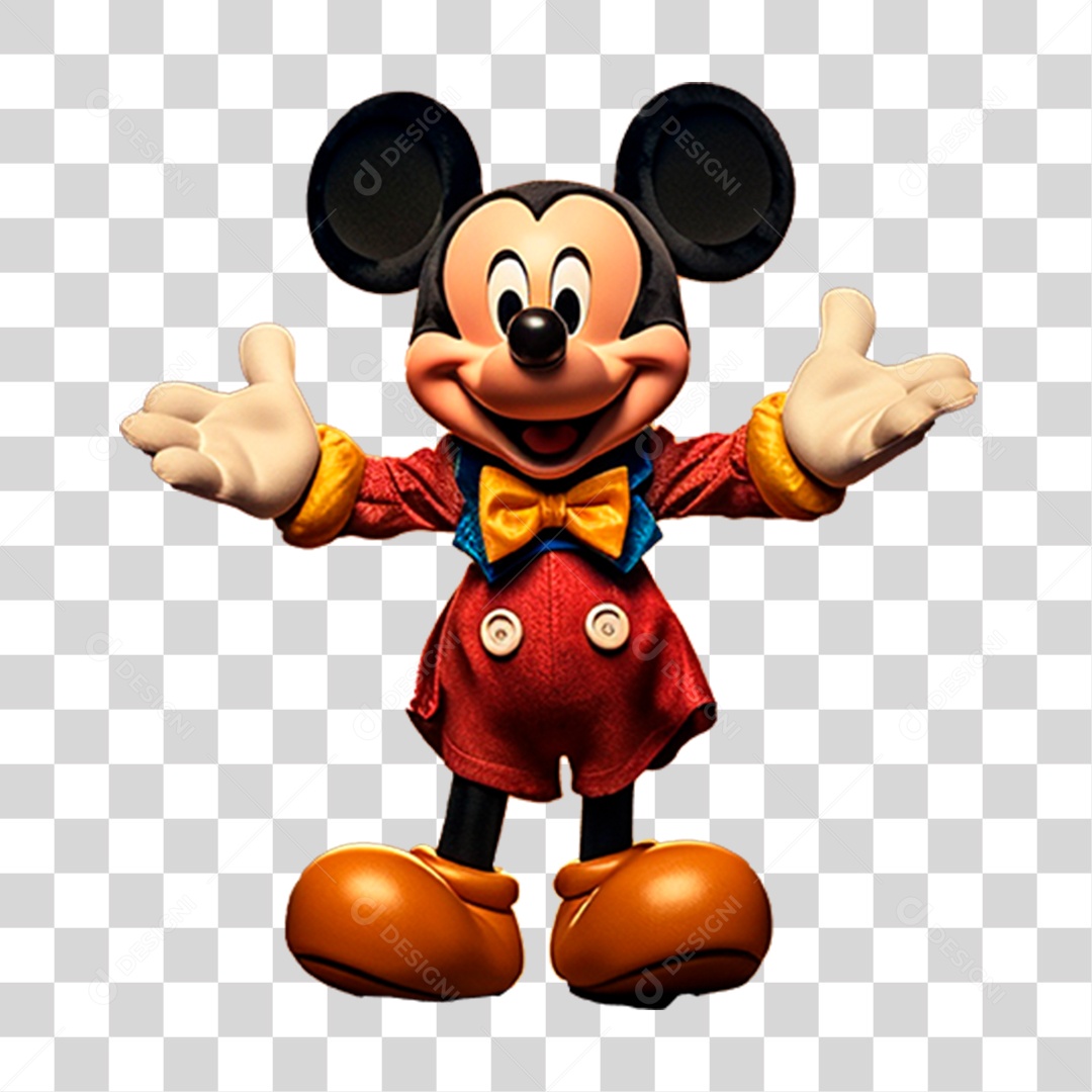 Mickey Mouse Boneco Alegria PNG Transparente