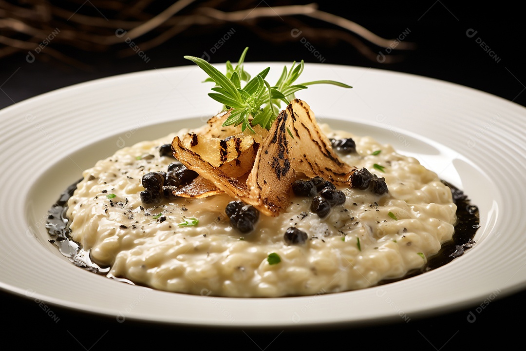 Risoto de trufa negra e parmesão