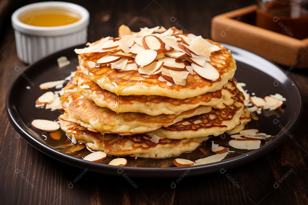 Receitas de panqueca com baixo teor de carboidratos e coco e amêndoa