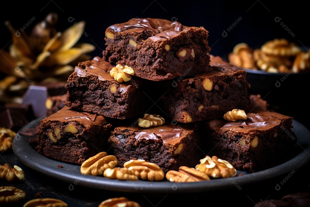 Brownie de chocolate amargo e nozes