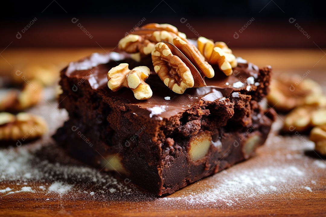 Brownie de chocolate amargo e nozes