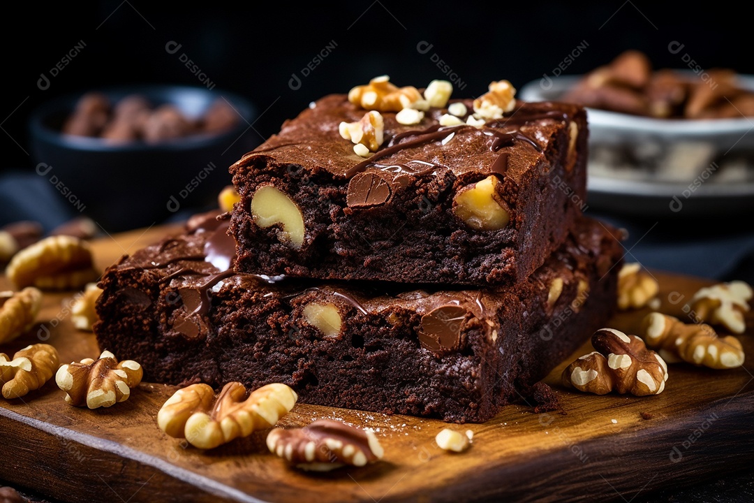 Brownie de chocolate amargo e nozes