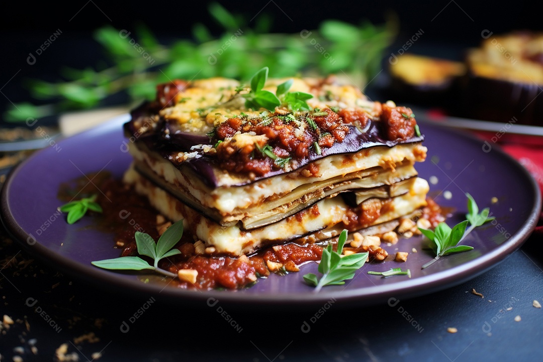 Lasanha Vegana de Berinjela e Tofu