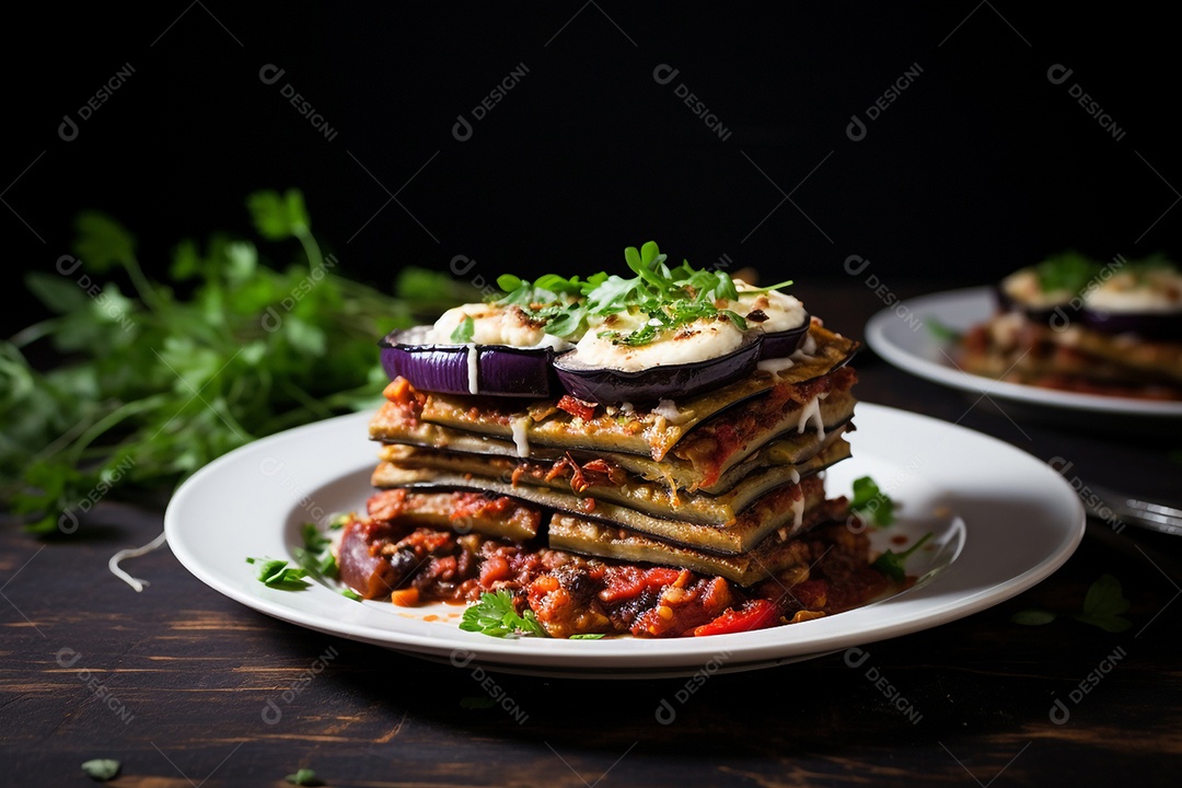 Lasanha Vegana de Berinjela e Tofu