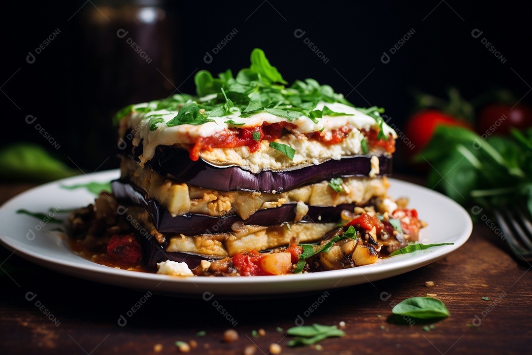Lasanha Vegana de Berinjela e Tofu