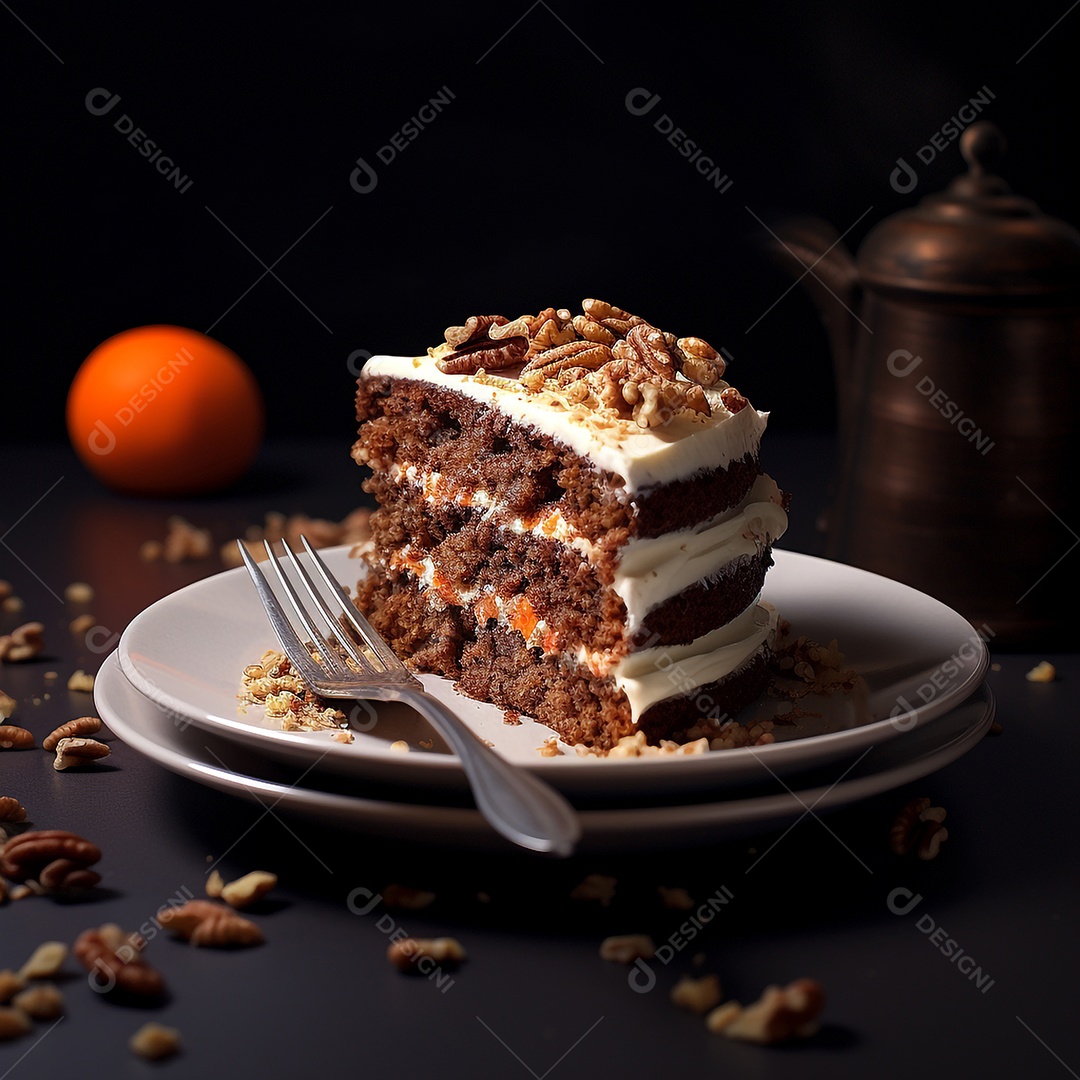 Bolo de chocolate saboroso e delicioso