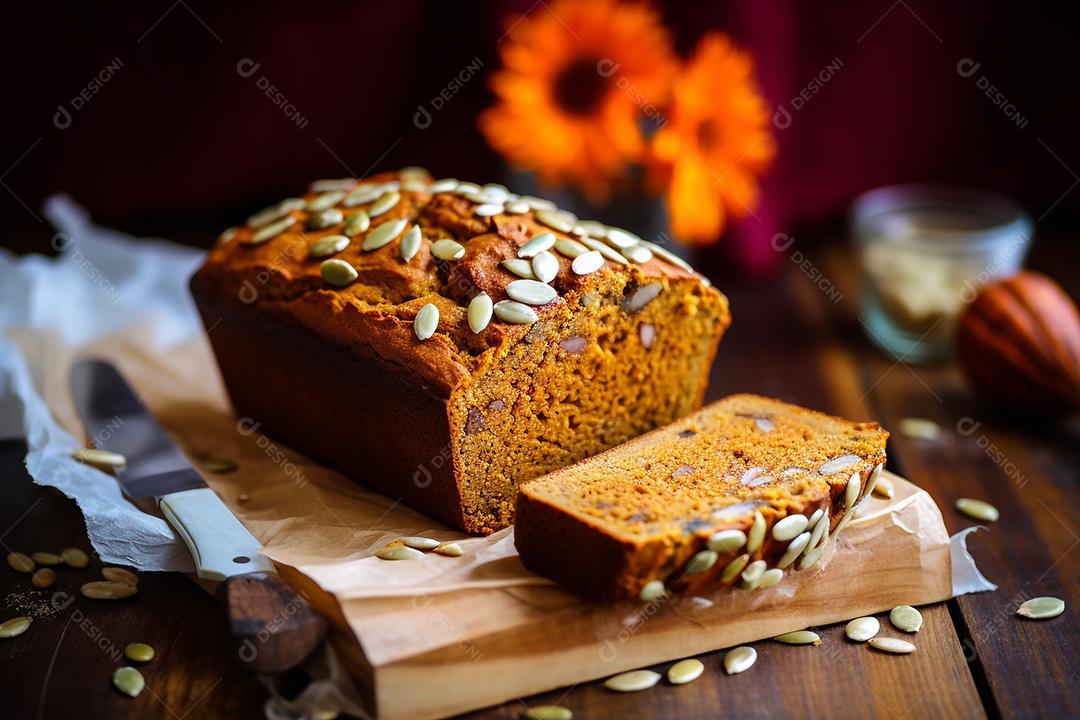Receitas sem glúten de pão de batata doce e linhaça