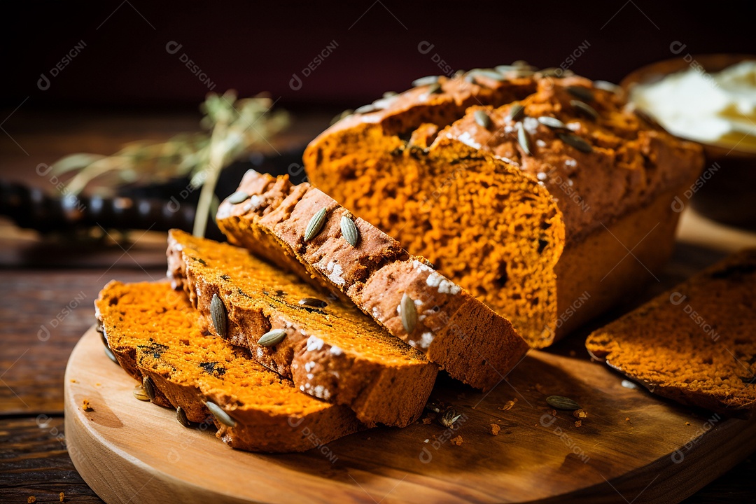 Receitas sem glúten de pão de batata doce e linhaça