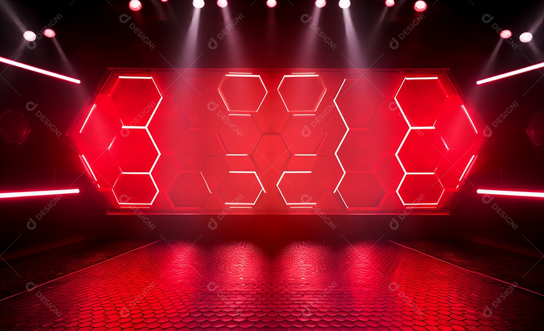 Cenário futurístico neon