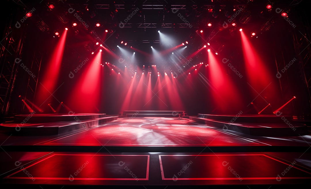 Cenário futurístico neon