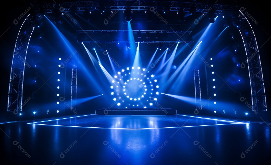 Cenário futurístico neon