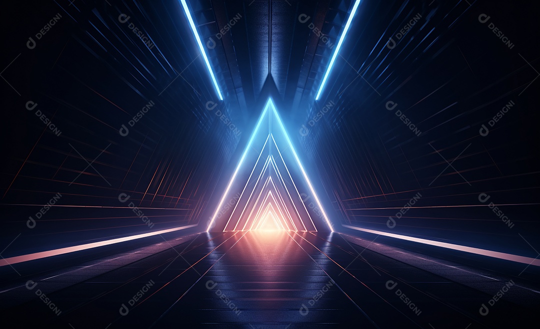 Cenário futurístico neon