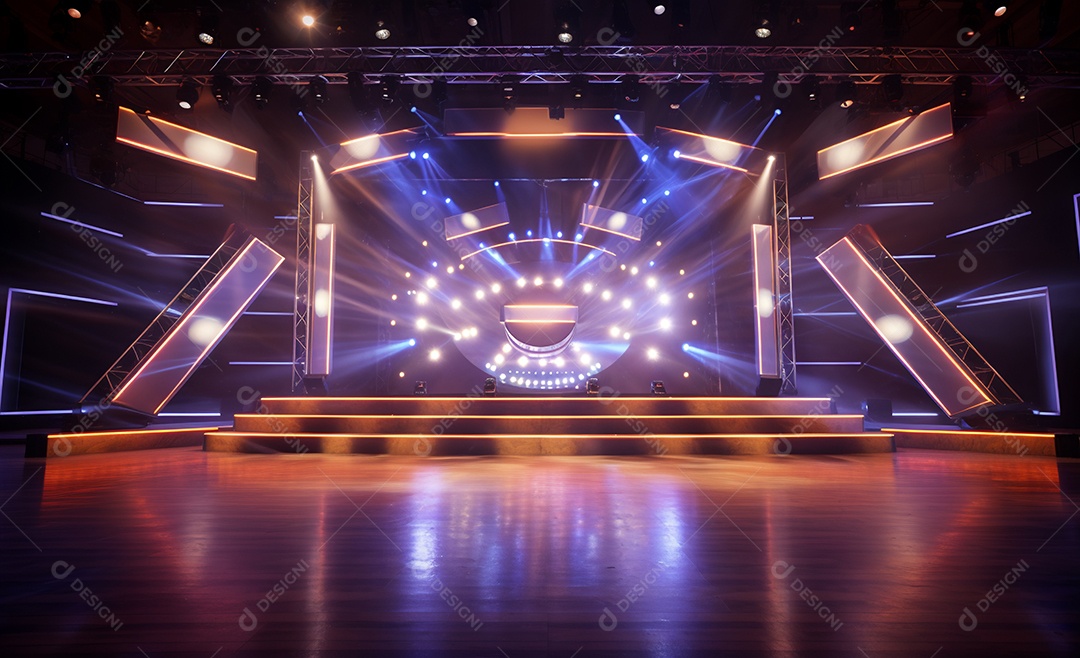 Cenário futurístico neon