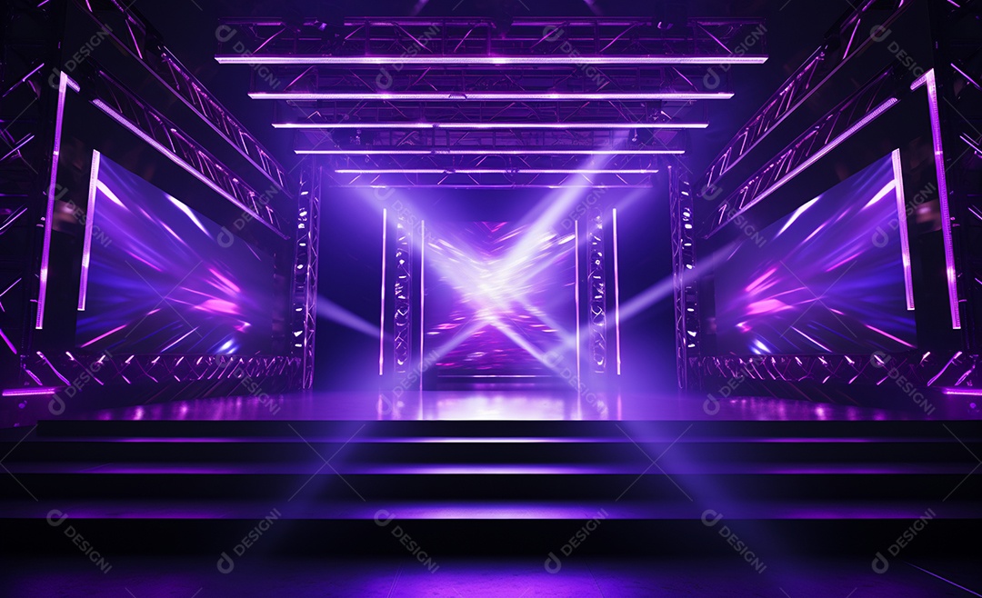 Cenário futurístico neon