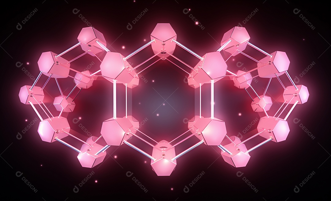 Cenário para evento com iluminação