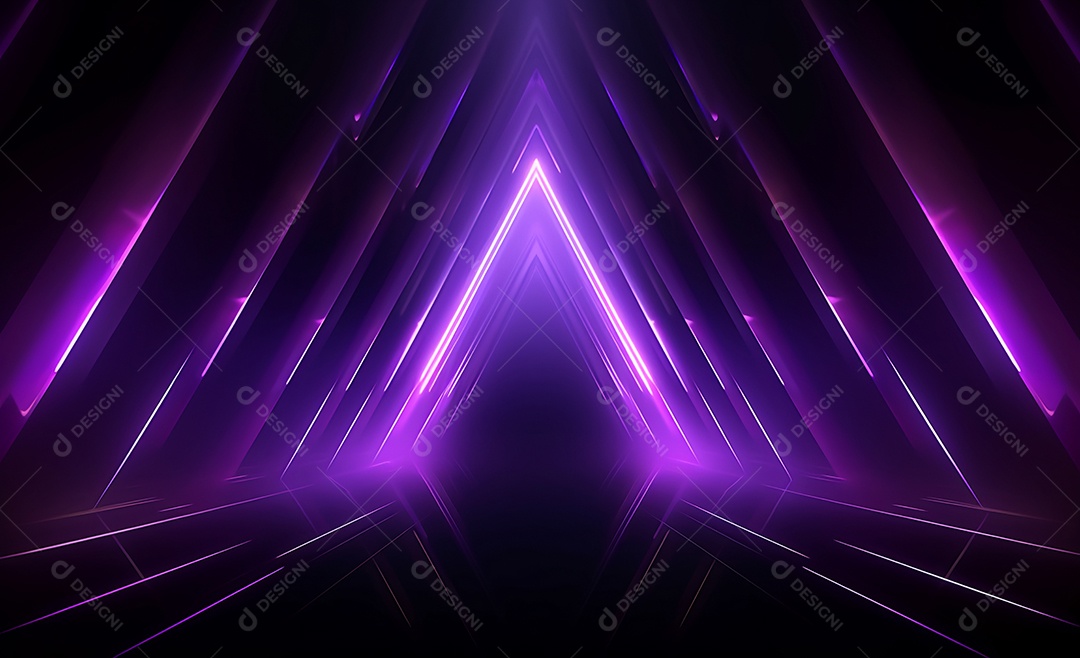 Cenário para evento com iluminação