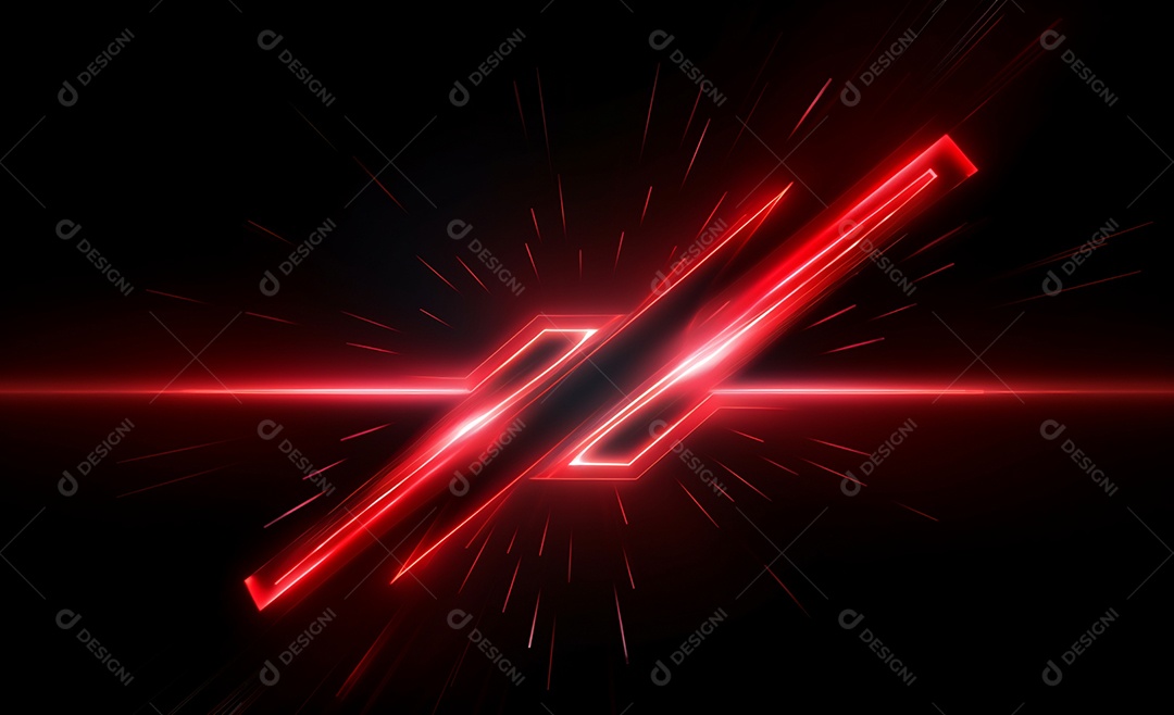 Cenário para evento com iluminação