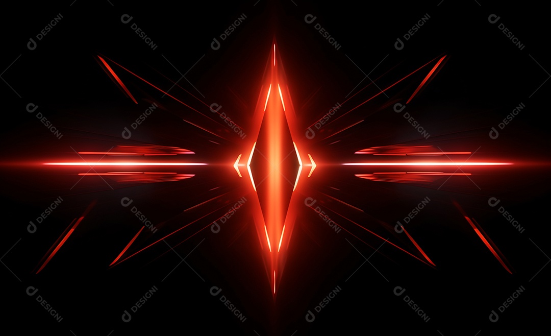 Cenário para evento com iluminação