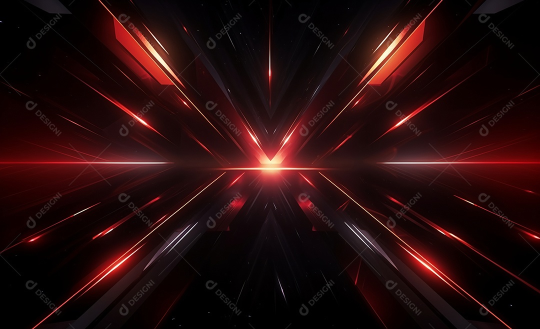 Cenário para evento com iluminação