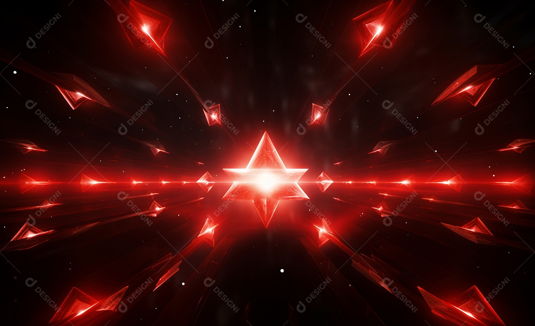 Cenário para evento com iluminação